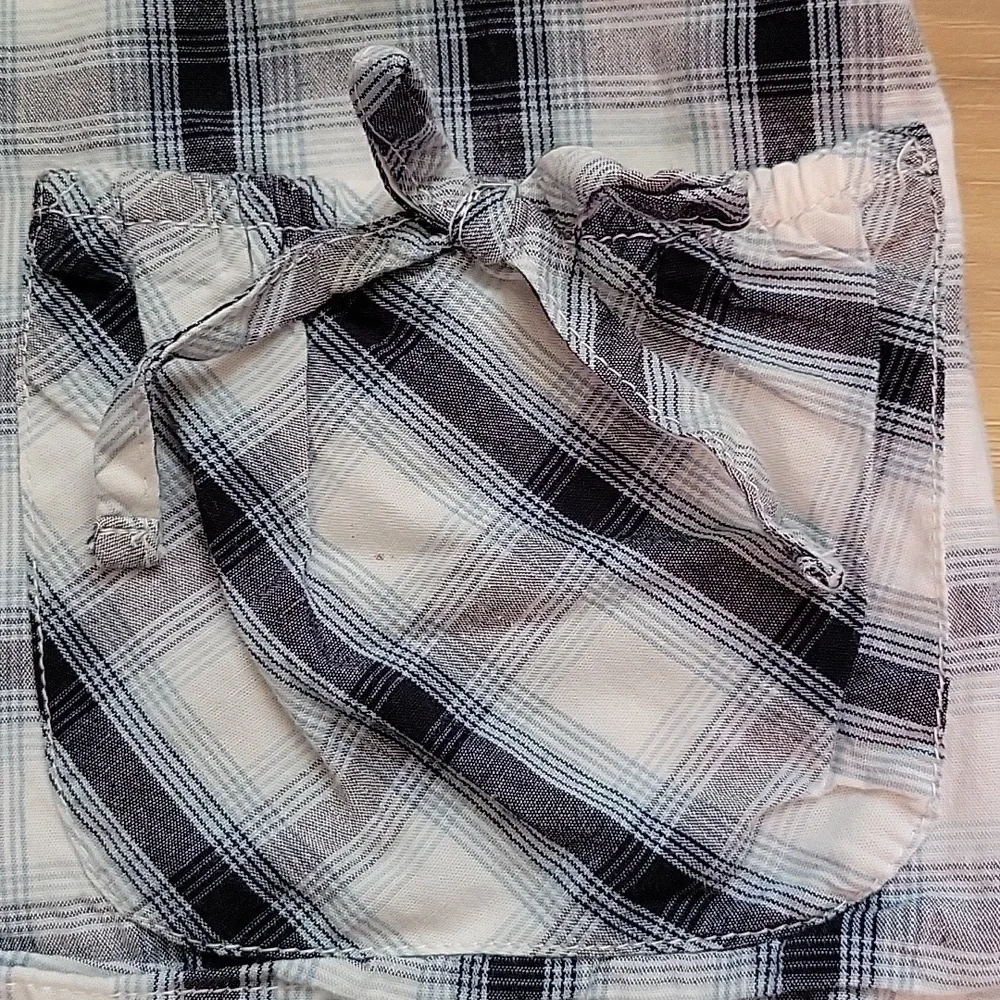 *3/$15* Mossimo Supply Co. Blue and White Plaid Long Shirt Dress Girls Size XS
